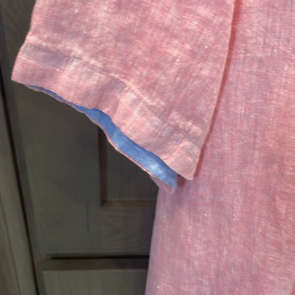 Heritage report collection Men’s 100% linen button up - Picture 3 of 6